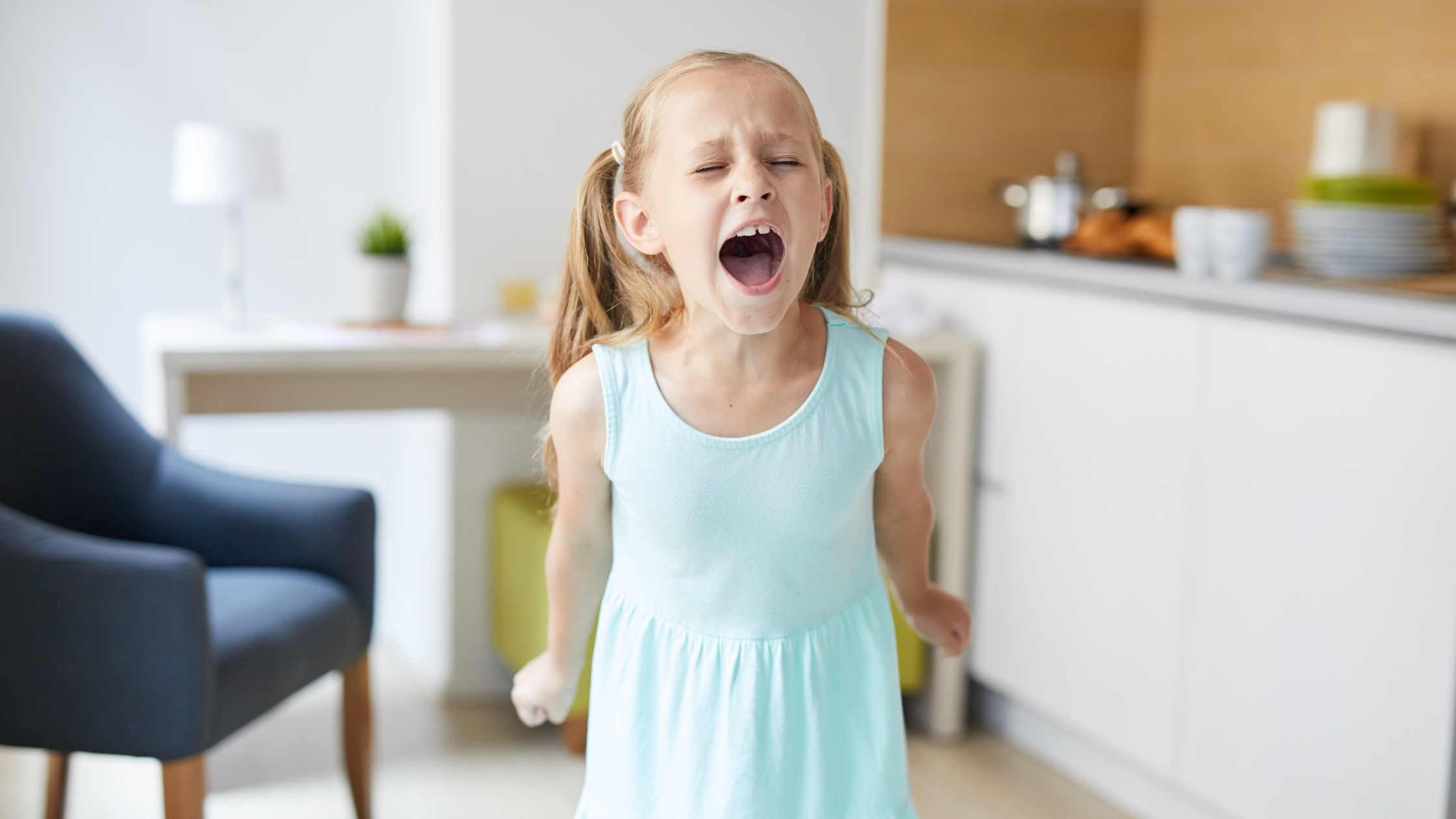 little girl screaming