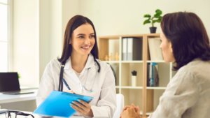 a woman getting tested for ADHD