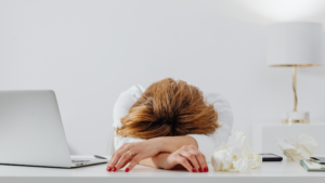 woman dealing with mental exhaustion