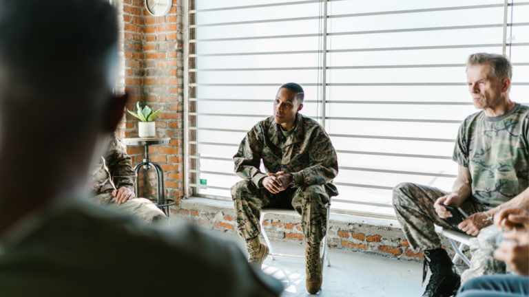 soldiers in ptsd therapy
